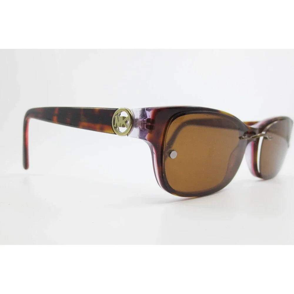 Michael Kors 3003 Tortoise Brown Rectangular Sunglasses MK Logo Women 51-18-135